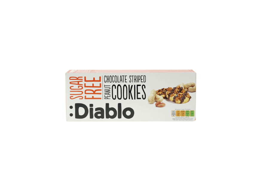Diablo Zuckerfrei Chocolate Erdnüsse Kekse - verpackung