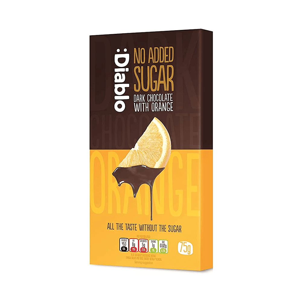 Diablo Schokolade mit Orange Ohne Zuckerzusatz- verpackung