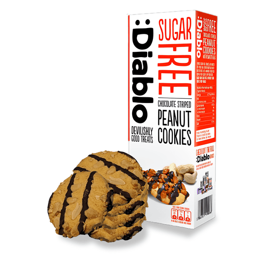 Diablo Zuckerfrei Chocolate Erdnüsse Kekse 