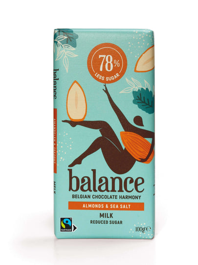 Balance Mandeln Milchschokolade | -78% Zucker